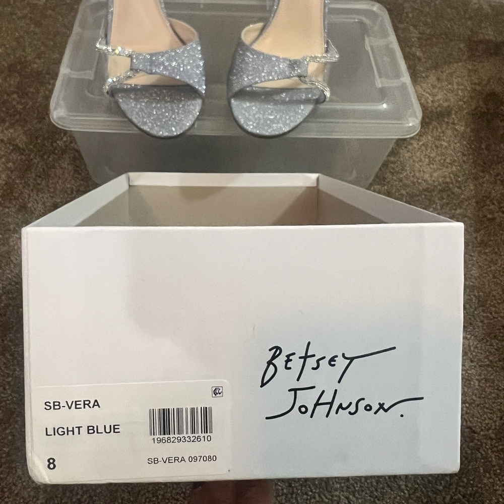 Betsy Johnson Blue Heels size 8 - Picture 3 of 6